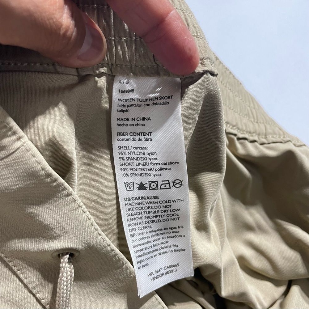 Eddie Bauer Tulip Hem Skort khaki size L - Picture 8 of 12